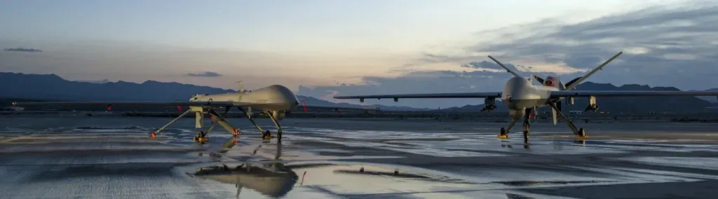 Airborne platform at dusk